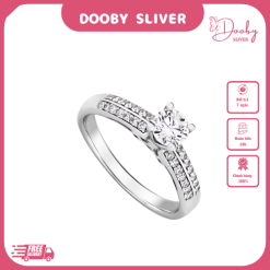 nhẫn bạc đính đá doobysliver