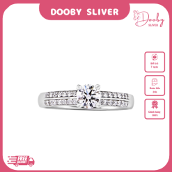 nhẫn bạc đính đá doobysliver