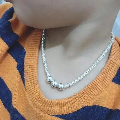 vòng cổ bạc cho bé trai