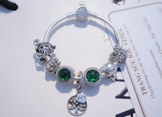 hạt charm bạc DIY