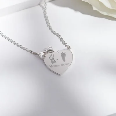 Vòng Cổ Bạc Khắc Hình Ảnh