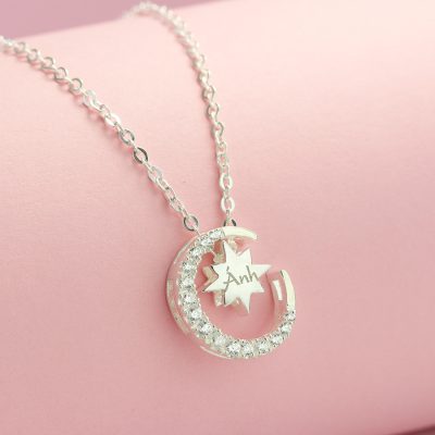 Vòng Cổ Bạc Khắc Chữ